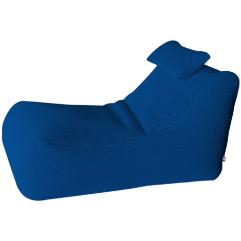 Lettino Chaise Lounge 120x70x65 cm con Cuscino in Poliestere Armonia Blu