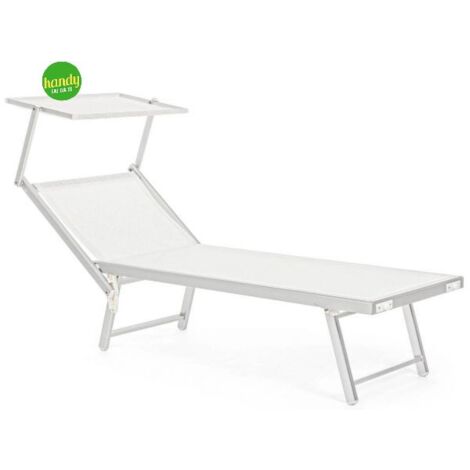 Lettino con tetto Ocean Bizzotto 106 x 71 x 186 cm bianco