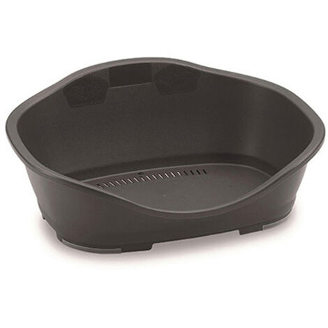 Lettino cuccia per cani gatti da interno in Plastica grigio scuro per animali domestici da giordino