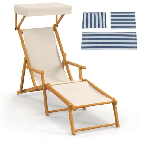 Sedia Pieghevole Mare Sedia Pieghevole In Legno Per Spiaggia E Giardino: Ponte, Lettino, Comoda E Pratica Sdraio Legno Regolabile - Foto 6