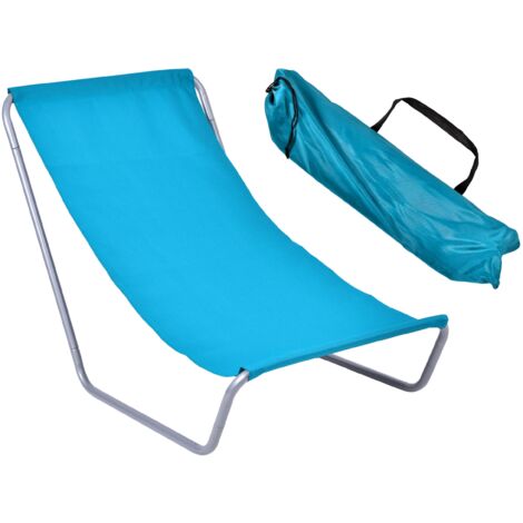 Lettino da spiaggia pieghevole OLEK - blu