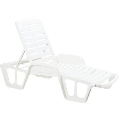 Lettino impilabile progarden pp bianco cm 71x192 h.cm 46 Progarden