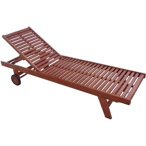 Lettino in legno amalfi, schienale regolabile, 197x67xh.85 cm