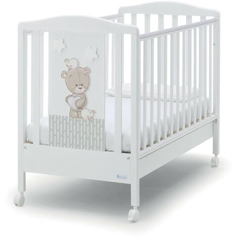 Lettino Love Me Azzurra Design  Bianco letto per neonati sponde regolabili vernici atossiche bambini camera da letto cameretta