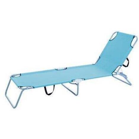 Lettino Male Domus Acciaio/Poly Blu Cm 58X190 H.Cm 27 - 1 Pz
