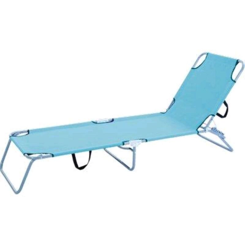 Lettino Male Domus Acciaio/Poly Blu Cm 58X190 H.Cm 27 - 1 Pz