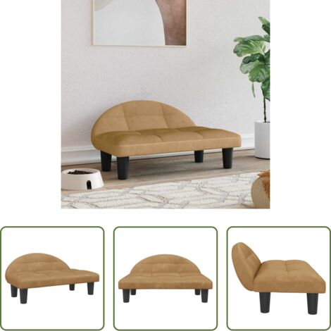 Lettino per animali domestici -  Lettino per Cani Marrone 70x52x30 cm in Velluto