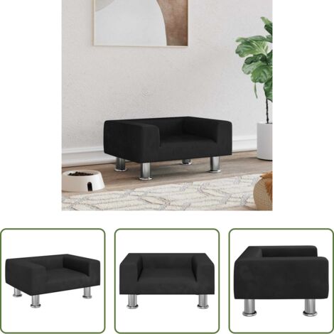 Lettino per animali domestici -  Lettino per Cani Nero 50x40x26,5 cm in Velluto