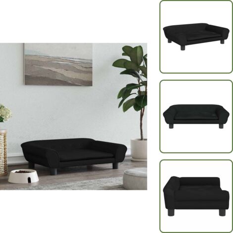 Lettino per cani nero - vidaXL Lettino per Cani Nero 70x48x22 cm in Velluto - Lettino per cani morbido