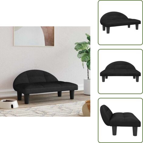 Lettino per cani nero - vidaXL Lettino per Cani Nero 70x52x30 cm in Velluto - Lettino per cani morbido