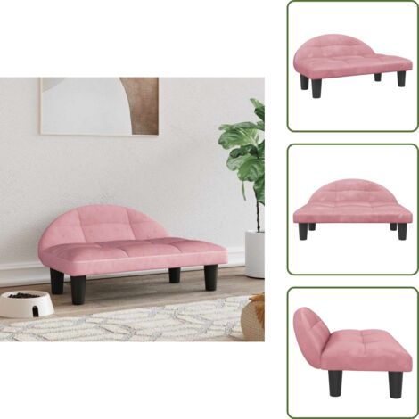 Lettino per cani rosa - vidaXL Lettino per Cani Rosa 70x52x30 cm in Velluto - Lettino per cani morbido