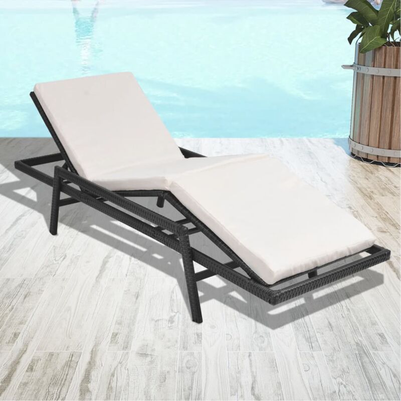 vidaXL Letto Prendisole Pieghevole Polirattan Impermeabile Sdraio Colori Vari