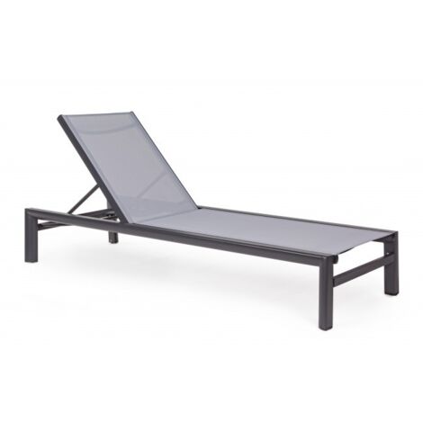 Lettino prendisole con ruote antracite Skipper Bizzotto