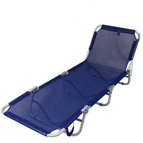 Lettino prendisole pieghevole da mare in alluminio GREY