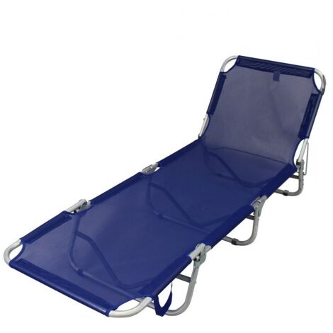 Lettino prendisole pieghevole da mare in alluminio GREY