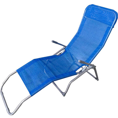 Lettino relax, 137x57x97 cm, blu