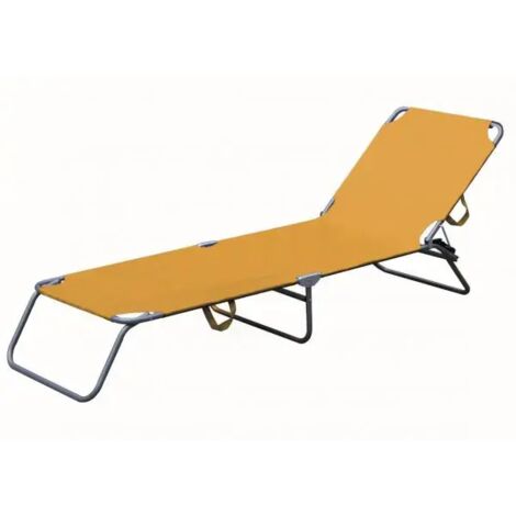 Lettino sand fdm con 3 gambe in ferro arancione