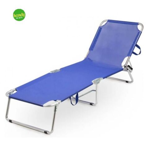 Lettino sand fdm con 3 gambe in ferro blu