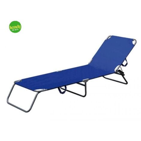 Lettino sand fdm con 3 gambe in ferro blu