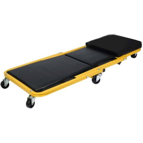 LETTINO SOTTO AUTO MACCHINA 2 IN 1 SGABELLO CARRELLO MECCANICO OFFICINA 442to