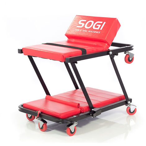 Lettino sotto auto SOGI X4-16 carrello pieghevole in sgabello poggiatesta regolabile