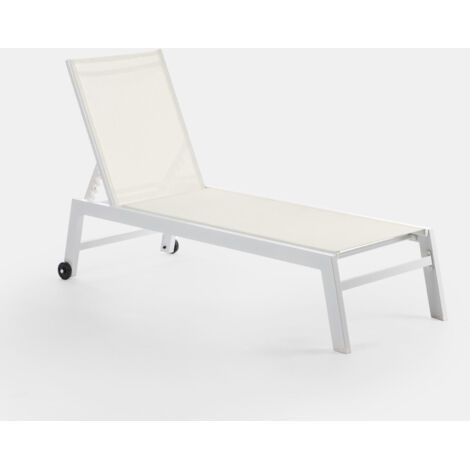 LETTINO SUMMER 210X65XH43CM ECRU/BIANCO ALLUMINIO