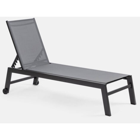 LETTINO SUMMER 210X65XH43CM GRIGIO ALLUMINIO.