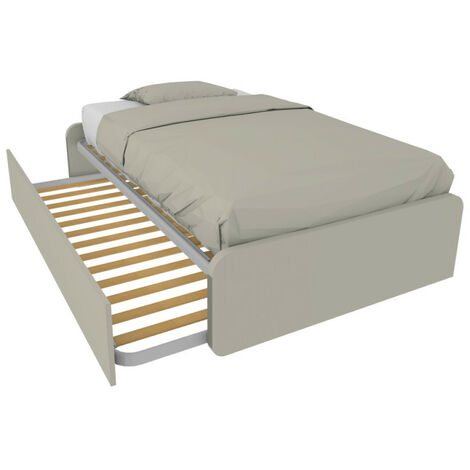 Letto 1 piazza e mezza con letto estraibile - Ecru cappuccino