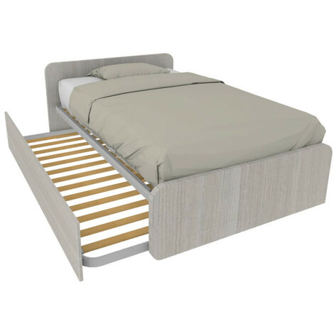 Letto 1 piazza e mezza con letto estraibile - Rovere rock