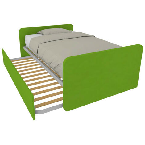 Letto 1 piazza e mezza con letto estraibile - Verde mela