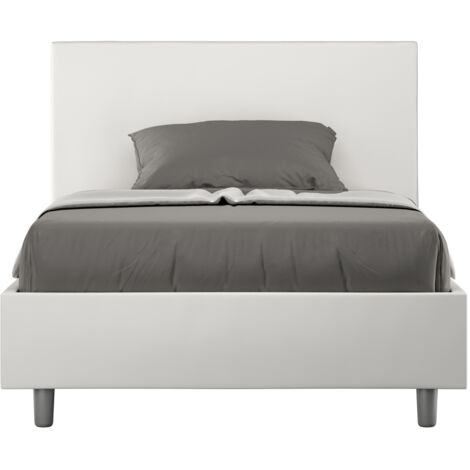 Letto 1 Piazza e Mezzo 120x190 cm con Rete Adele Bianco
