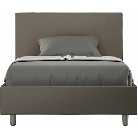 Letto 1 Piazza e Mezzo 120x190 cm con Rete Adele Cappuccino