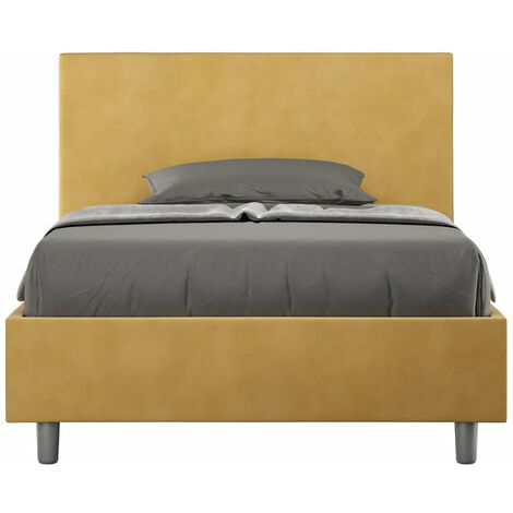 Letto 1 Piazza e Mezzo 120x190 cm con Rete Adele Ocra