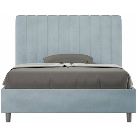 Letto 1 Piazza e Mezzo 120x190 cm con Rete Agueda Azzurro