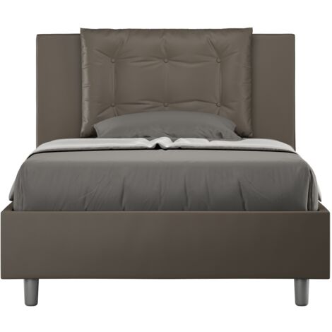 Letto 1 Piazza e Mezzo 120x190 cm con Rete Annalisa Cappuccino
