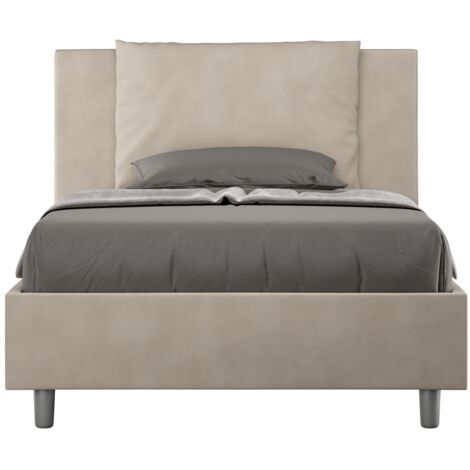 Letto 1 Piazza e Mezzo 120x190 cm con Rete Antea Sabbia