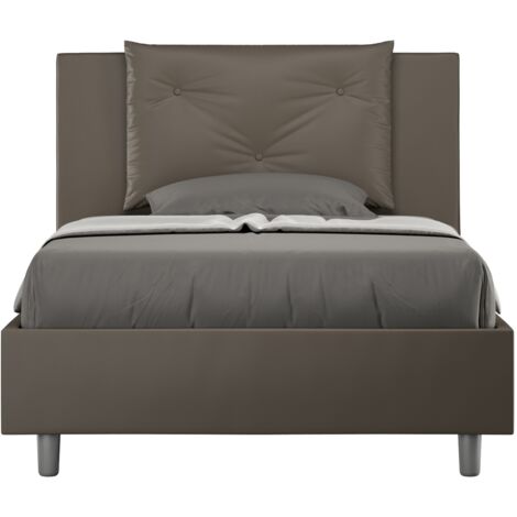 Letto 1 Piazza e Mezzo 120x190 cm con Rete Appia Cappuccino