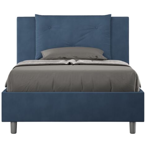 Letto 1 Piazza e Mezzo 120x190 cm con Rete e Contenitore Appia Blu