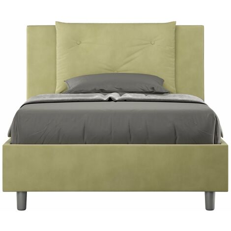 Letto 1 Piazza e Mezzo 120x190 cm con Rete e Contenitore Appia Tè Verde