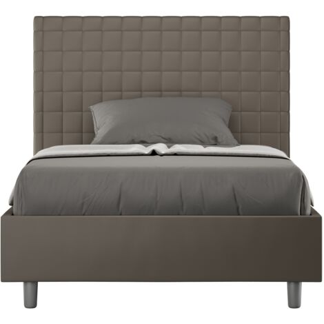 Letto 1 Piazza e Mezzo 120x190 cm con Rete e Contenitore Sunny Cappuccino