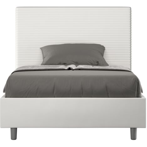 Letto 1 Piazza e Mezzo 120x190 cm con Rete Focus Bianco