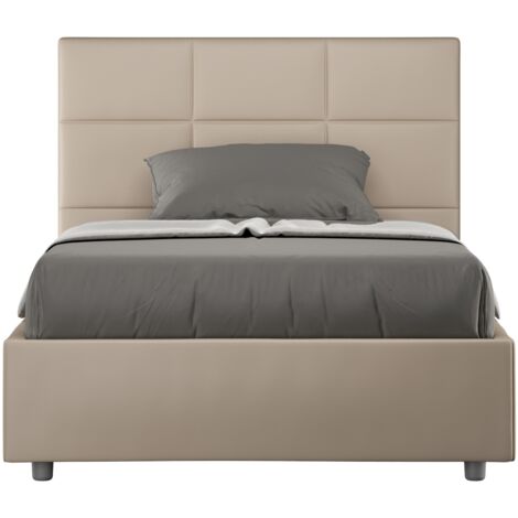 Letto 1 Piazza e Mezzo 120x190 cm con Rete Mika Tortora