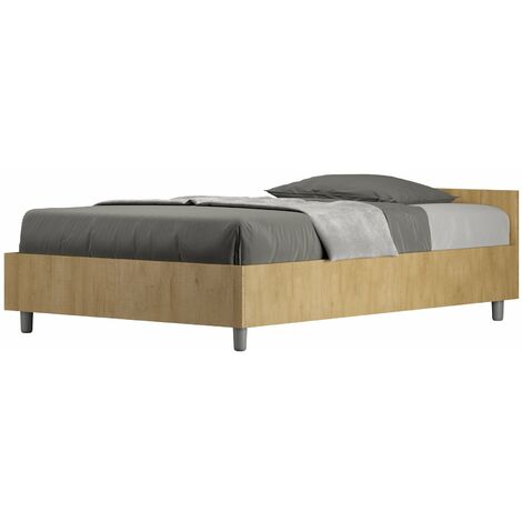 Letto 1 Piazza e Mezzo 120x190 cm con Rete Nuamo Quercia