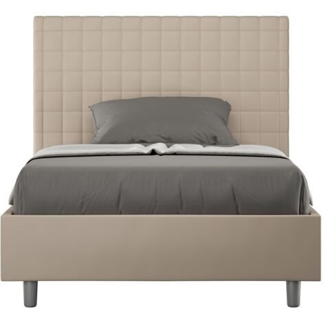 Letto 1 Piazza e Mezzo 120x190 cm con Rete Sunny Tortora