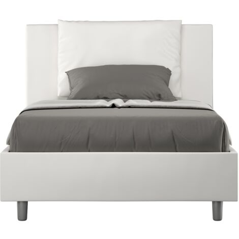 Letto 1 Piazza e Mezzo 120x190 cm Senza Rete Antea Bianco