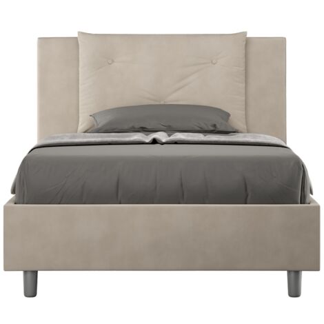 Letto 1 Piazza e Mezzo 120x190 cm Senza Rete Appia Sabbia