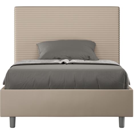 Letto 1 Piazza e Mezzo 120x190 cm Senza Rete Focus Tortora