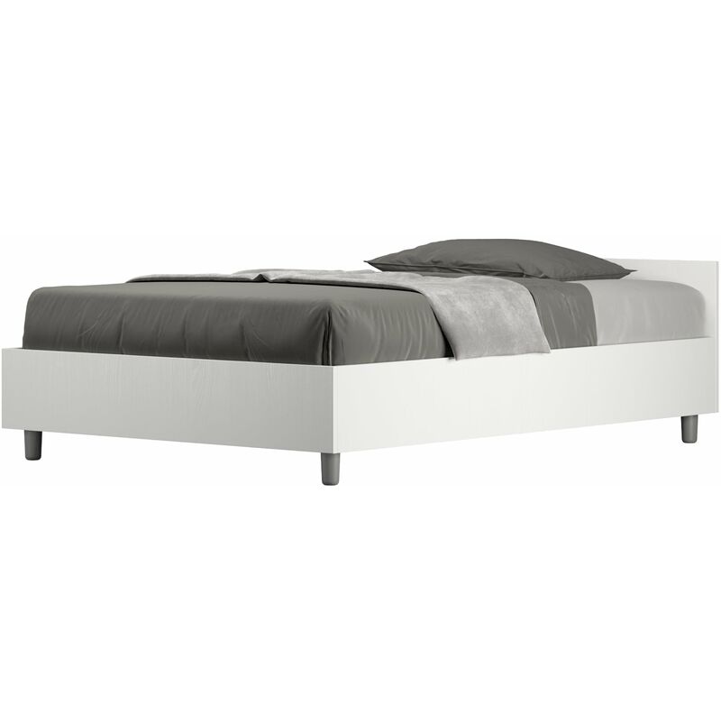 Giordanoshop Letto 1 Piazza E Mezzo 120x190 Cm Con Rete Nuamo Bianc...