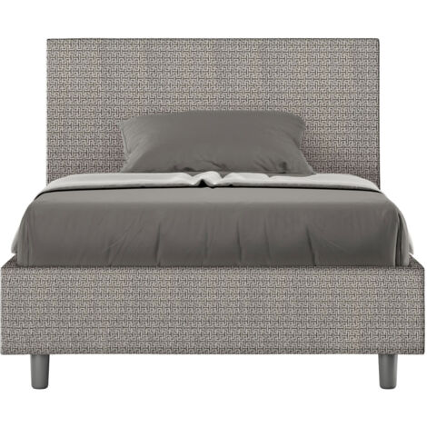 Letto 1 Piazza e Mezzo 120x200 cm con Rete Adele Labirinto 02 Grigio
