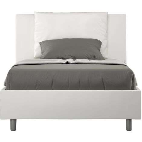 Letto 1 Piazza e Mezzo 120x200 cm con Rete Antea Bianco